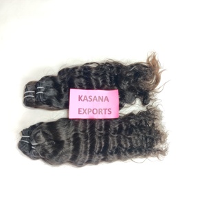 Double Trame Cuticule Alignée 100% Naturelle Vietnamienne Non Transformée Machine à Tisser Vague Noire Curl 8 Pouces Extensions de Cheveux Humains - Product Image 4