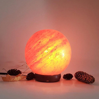 Lampe de Sel Rose Naturelle d'Origine Pakistanaise, Porte-Bougie en Cristal de Pierre de Sel, Veilleuse Créative pour Décoration de Bureau