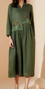Robe rétro à imprimé ethnique pour femme, tenue Vintage courte de luxe à volants style Boho, broderie complète, dernière mode - Product Image 3