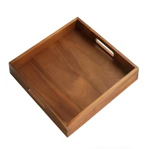 Plateaux de service en bois naturel de différentes tailles écologiques, personnalisables et disponibles pour les commandes en gros à prix commercial - Product Image 2