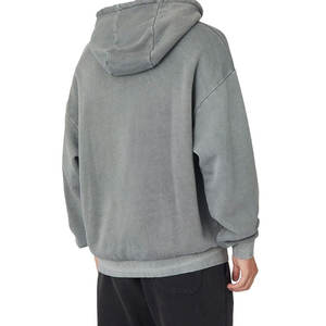 Sudaderas con Capucha de Algodón 100% con Hombros Caídos, Estampado Digital, Forro Polar, Cierre de Cremallera, Resistentes al Viento, Ecológicas para Hombre - Product Image 5