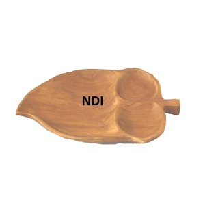 Bandeja de madera para servir para desayuno, bandeja de servidor de alimentos para bandeja de hierba de madera decorativa hecha a mano, acabado de hueso de Hotel - Product Image 6