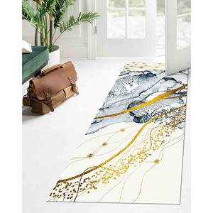 Tapis en marbre doré : Tapis gris scintillant antidérapant, avec poils doux - Product Image 4