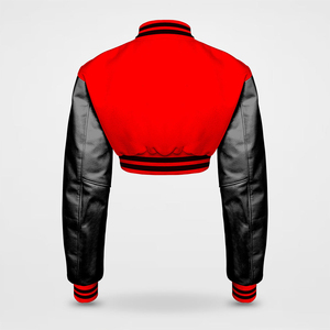 Women's Customizable Cotton Filled Wool Shell Winter <b>Varsity</b> Sports <b>Jackets</b>-Eco-Friendly Breathable Athletic Outerwear - Product Image 5