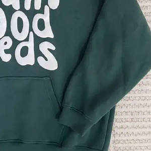 เสื้อสเวตเตอร์ผ้าฝ้ายสำหรับผู้ชายเสื้อมีฮู้ดพิมพ์ลายพัฟทำโลโก้ได้ทั้งชายและหญิง - Product Image 6