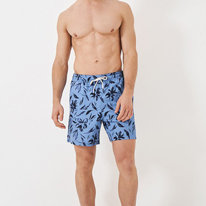 Short de bain à séchage rapide pour hommes avec logo personnalisé Vente en gros Vêtements de plage à motif solide Fermeture à ceinture élastique - Product Image 6