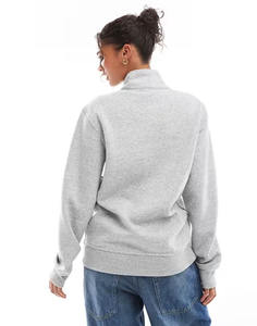 Sudaderas con capucha para hombre 1/4 cremallera unisex Polar fleece pullover cuello falso cuello de gran tamaño 100% algodón cuarto zip up sudaderas con capucha - Product Image 6