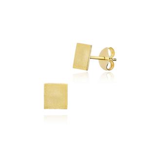 Pendientes de tuerca de plata lisos con forma cuadrada geométrica minimalista, venta al por mayor, joyería de plata de ley 925, pendiente fino - Product Image 4