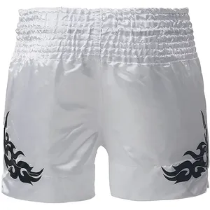 Pantalones cortos de Muay Thai con logotipo personalizado al por mayor para adultos pantalones cortos de boxeo de lucha unisex de alta calidad MOQ bajo edición 2025 - Product Image 5