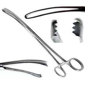 Pinzas curvas Teale Vulsellum, abrazadera de acero inoxidable, varios tamaños y calidades para instrumentos quirúrgicos ginecológicos - Product Image 5