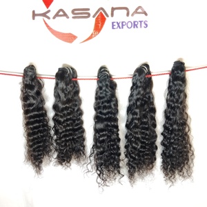 Cabello Humano Remy de Onda Profunda India 100% Natural, con Cutícula Alineada, para Tejer, Venta al por Mayor, Paquete de Cabello Completo de Fácil Aplicación - Product Image 3