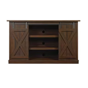 Soporte de TV de madera maciza de teca contemporáneo moderno con almacenamiento de muebles de alta calidad para sala de estar y dormitorio - Product Image 1