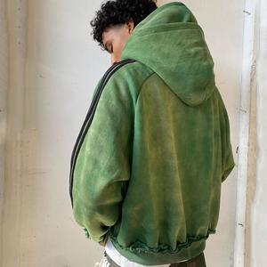 เสื้อฮู้ดฟอกสีกรดวินเทจสำหรับผู้ชายผู้หญิงเสื้อมีฮู้ดขนาดใหญ่พิเศษพิมพ์โลโก้ได้ตามต้องการ - Product Image 3
