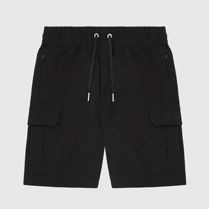 Conjuntos de pantalones cortos para hombre de gimnasio con logotipo personalizado 100% algodón conjunto corto ligero de moda camiseta y chándal corto - Product Image 2