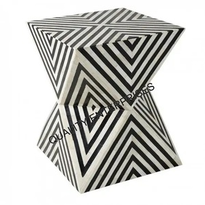 Tabouret Inley en os écologique et durable avec design géométrique - Product Image 1