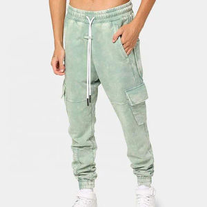 Pantalons en molleton décontractés en coton pour hommes, style streetwear, lavage à l'acide, sur mesure, pantalons de haute qualité pour hommes adultes - Product Image 2