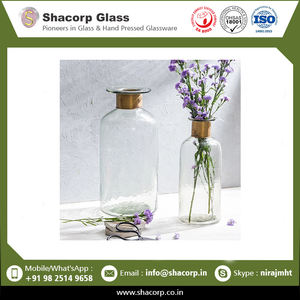 Home Decorative Designer Large <b>Glass</b> <b>Vase</b> with Brass Ring Available Best Quality and Affordable Price - Product Image 5