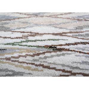 Tapis rectangulaire Manchaha abstrait noué à la main en laine et soie de bambou 9x12 pour salon ou couloir - Les-1268 Gris & Noir - Product Image 3