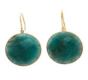 Pendientes de plata de ley 925 con gema de amzonita, novedad - Product Image 1