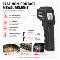 Thermomètre infrarouge industriel professionnel -50°C à 550°C, pyromètre numérique laser haute température, thermomètre IR sans contact