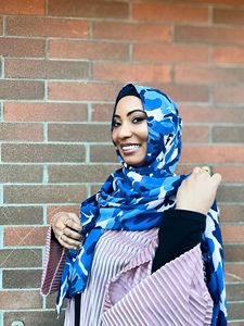 Custom Personalized Wool Canvas <b>Islamic</b> Animal <b>Print</b> Hijab Scarf Wholesale High Quality Elasticity Breathable Eco-Friendly Four - Product Image 5