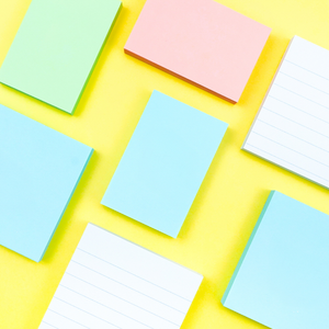 [HansolMTS] OEM/ODM 50x76mm Set de notes autocollantes 5 blocs de papier lisses de couleurs pastel pour fournitures de bureau et d'étudiants - Product Image 1