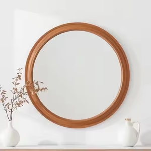 Timeless Handcrafted <b>Wooden</b> Wall <b>Mirror</b> with Rustic Elegance for Every Room by Azora Industries - Product Image 2