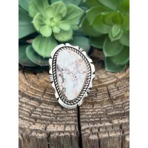 Bague pour homme Eddie Secatero, motif cheval sauvage, en argent sterling, taille 12, pierre naturelle sertie clos, pour usage quotidien - Product Image 1