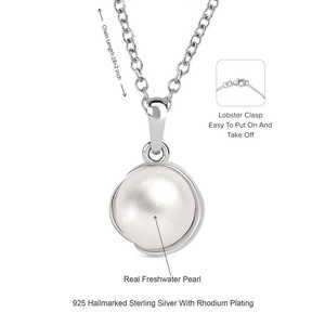 Collier de fleurs en perles d'eau douce en argent pur Ornate Jewels, design élégant et attrayant SP01614A - Product Image 2