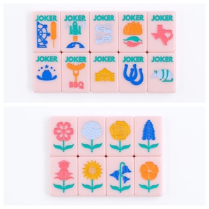 <span class=keywords><strong>Botas</strong></span> de Mahjong Rosadas de Alta Gama Personalizadas con Fichas de Mahjong Navideñas de Acrílico, Fichas de Mahjong Clásicas Americanas Hechas a Medida - Product Image 5