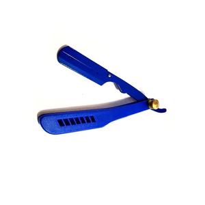 Men's Stainless Steel Straight <b>Edge</b> Barber Shaving Razors Single <b>Edge</b> Blades with <b>Plastic</b> Handle - Product Image 4