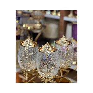 Ensemble de 3 Pots Cylindriques à Pieds Multi-Fleurs Cam 1L Jaune Contenants de Conservation Alimentaire Sans Danger pour les Aliments - Product Image 1