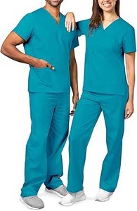 Uniformes confortables d'infirmière en Spandex en coton Conception unique Respirant Tissé Hôpital d'été Scrubs Vêtements médicaux doux - Product Image 5