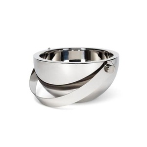 Seau à glace classique en acier inoxydable avec une élégante finition miroir et un look premium idéal pour les fêtes haut de gamme - Product Image 1