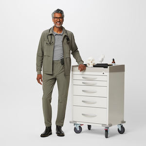 Stretch Scrubs Jacket Hospital Uniform Zip <b>Pocket</b> Scrubs Jackets - Product Image 4