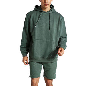 Ensemble de survêtement pour homme en molleton 88% polyester + 12% élasthanne avec cordon de serrage, logo brodé personnalisable, fusion sans couture, vêtements d'extérieur - Product Image 1