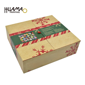 2026 Christmas Advent Calendar <b>Box</b> Book Shape Double Door Kraft Paper <b>Empty</b> 24 Drawer Countdown <b>Gift</b> <b>Box</b> Custom Logo - Product Image 3