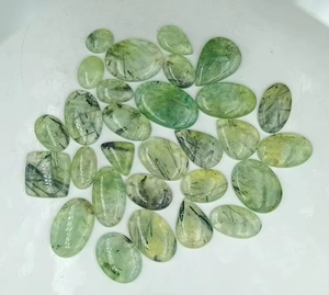 Pierre précieuse de Prehnite verte naturelle de Prehnite verte de haute qualité, Cabochon de pierres précieuses incroyable, Cabochon en vrac de Prehnite verte unique, - Product Image 3