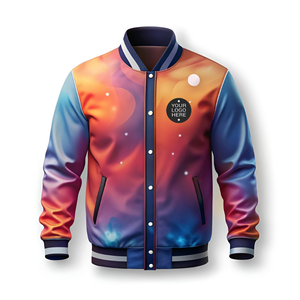 Chaqueta con cremallera para hombre de diseño elegante con logotipo personalizado estampado por sublimación Prendas de abrigo cálidas ligeras y duraderas - Product Image 4