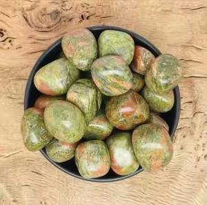 Piedras caídas de Unakita de alta calidad, cristales curativos naturales pulidos para Feng Shui Reiki, Equilibrio Energético, decoración del hogar, estilo de amor - Product Image 3