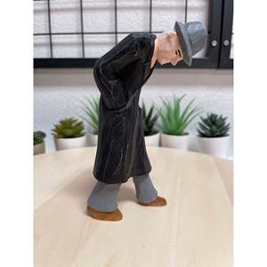 Statua in Legno Intagliata a Mano YEEYAYA, Scultura in Ottone con Motivo Vegetale, Figurina Artistica per Ufficio o Decorazione Murale Domestica - Product Image 3