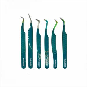 แหนบต่อขนตาแบบปลายสีชมพูอ่อน45 90องศาน้ำหนักเบาออกแบบโลโก้ได้ตามต้องการ - Product Image 2