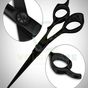 Tijeras profesionales para adelgazar el cabello 2024, estilo único, tijeras de peluquería negras, mango de acero inoxidable, hoja afilada para cortar el cabello - Product Image 1