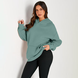 2025 moda personalizada mujer Casual ligero manga larga polar pulóver Sudadera con capucha mujer recortada Sudadera con capucha personalizada - Product Image 5