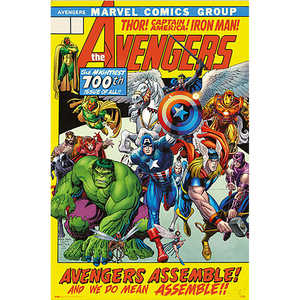 โปสเตอร์มาร์เวล อเวนเจอร์ฉบับที่ 100 ดีไซน์ทันสมัยสำหรับตกแต่งผนัง - Product Image 1