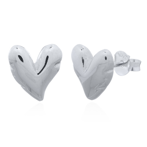 Heart-Shaped 925 <b>Silver</b> <b>Stud</b> Earrings Fine Jewelry From Thailand Wholesaler Delightful Heart-Shaped 925 <b>Silver</b> <b>Stud</b> Earrings - Product Image 2