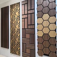 Panel de pared de PVC 3D moderno de lujo, techo Interior entrelazado impermeable para hoteles, dormitorios, villas, decoración de muebles de MDF insonorizados