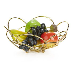 Accessoires de cuisine design attrayant corbeille à fruits de forme ronde corbeille à fruits en fil métallique de la meilleure qualité par Indian metal world - Product Image 4