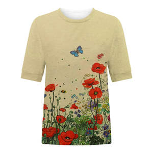 Camiseta de sublimación ajustada para mujer, transpirable, duradera, Color personalizado, último diseño, precio barato para invierno - Product Image 1