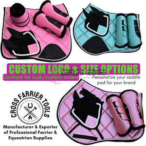 Vente chaude coussin de selle absorbant les chocs absorption de sueur en coton anti-dérapant avec des bottes de cheval de tendon de protection bonnet d'oreille à paillettes - Product Image 6